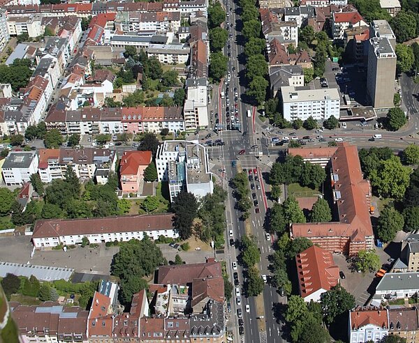Luftaufnahme der Südweststadt
