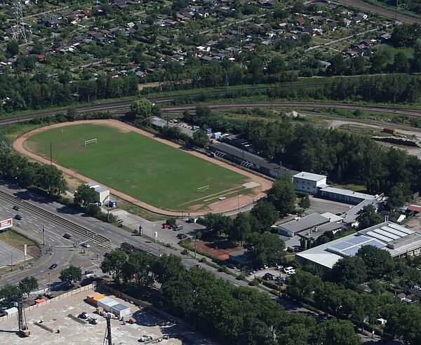 Luftaufnahme Gelände an der Durlacher Allee