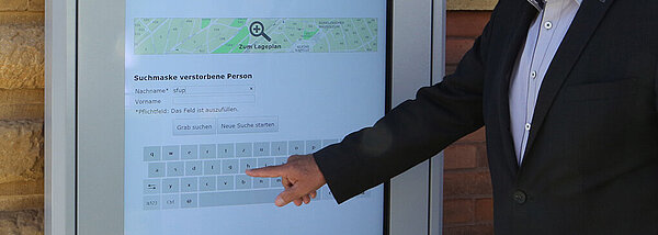 Digitale Grabsuche auf dem Hauptfriedhof