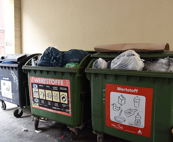 Müllcontainer für Wertstoff
