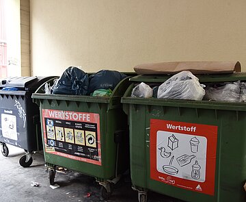 Müllcontainer für Wertstoff