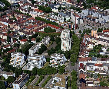 Luftaufnahme von Durlach