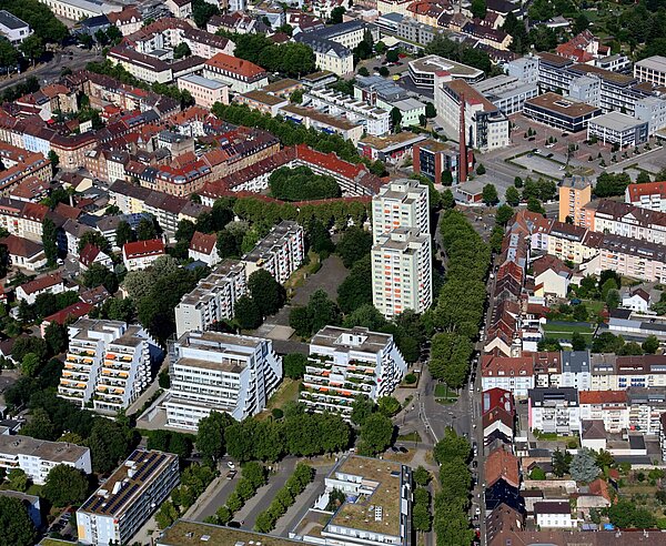Luftaufnahme von Durlach
