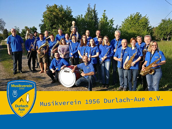 Das Bild zeigt die Mitglieder des Musikvereins 1956 Durlach-Aue e. V.