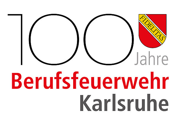 Logo für 100 Jahre Berufsfeuerwehr 