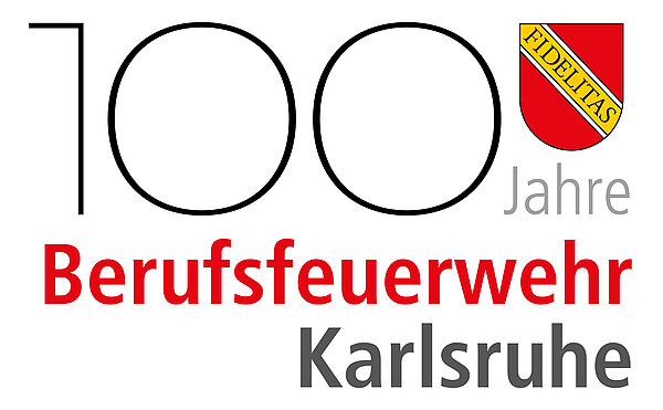 Logo für 100 Jahre Berufsfeuerwehr 