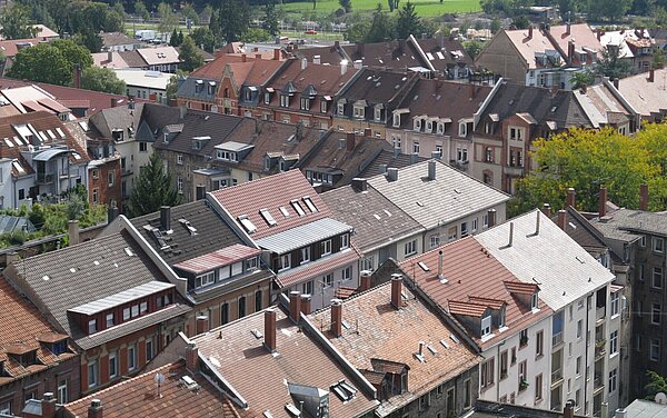 Blick auf die Dächer der Oststadt