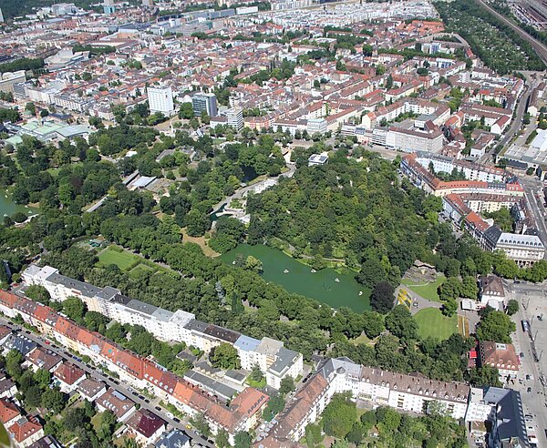 Luftaufnahme des Zoologischen Stadtgarten