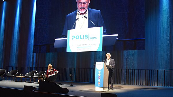 Oberbürgermeister Dr. Frank Mentrup bei der Eröffnung der POLIS-Jahreskonferenz