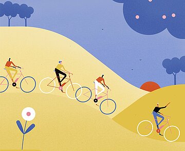 Soicher mit dem Pedelec unterwegs