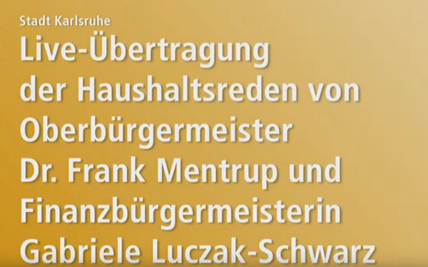 Vorschaubild Haushaltsreden Oberbürgermeister und Erste Bürgermeisterin 2022