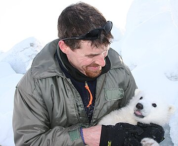 Goeffrey York ist im Zoo Karlsruhe zu Gast. Er arbeitet seit 27 Jahren mit Eisbären in der Arktis