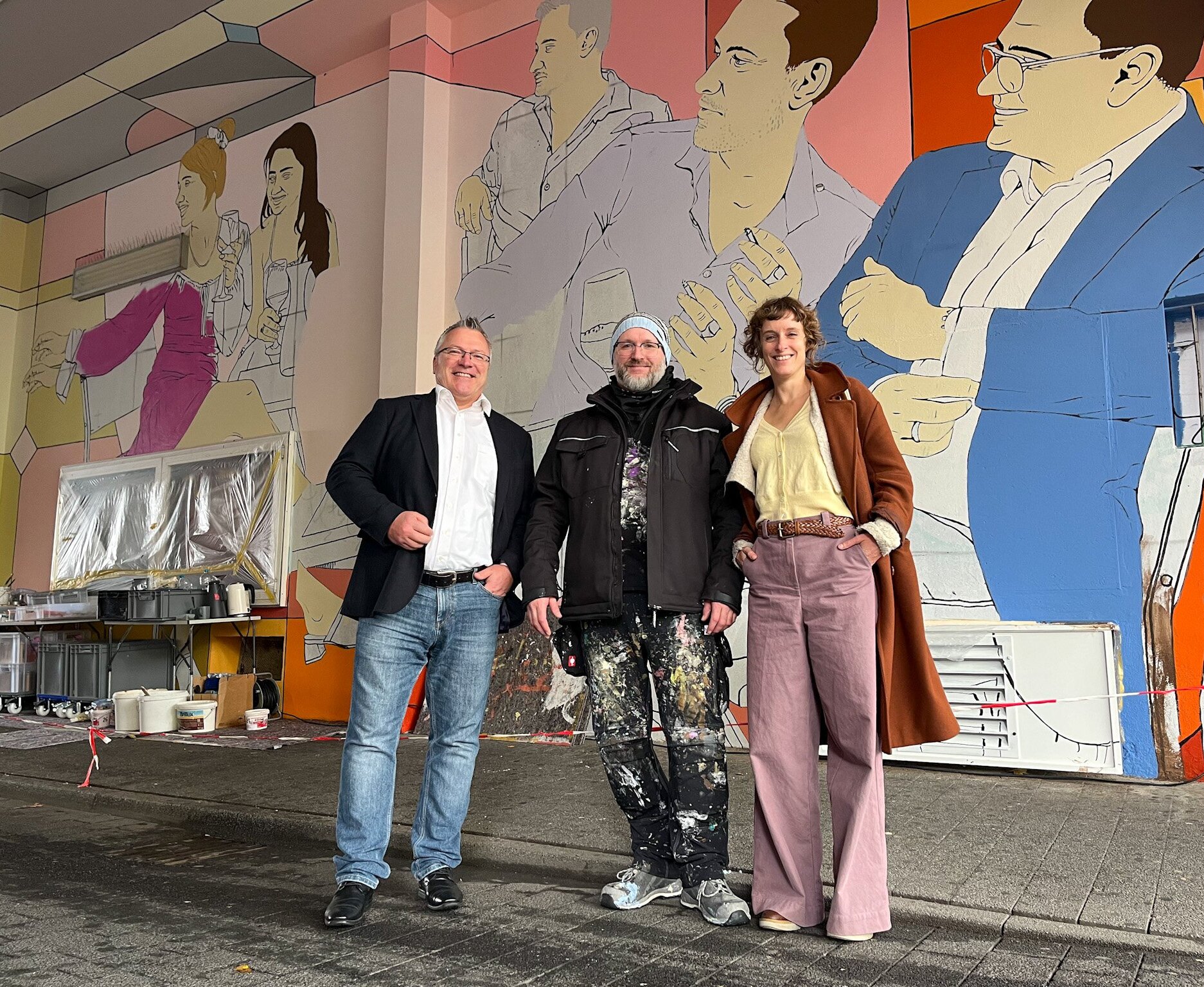 Wandbemalung im Passagehof