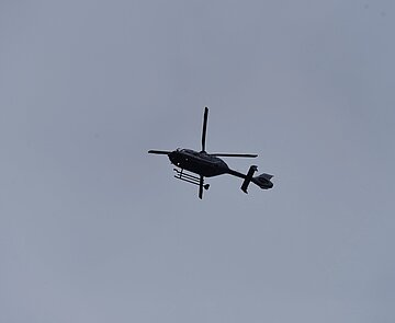 Hubscharuber in der Luft