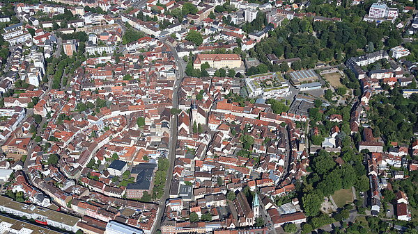 Durlach Altstadtring, Schrägluftbild