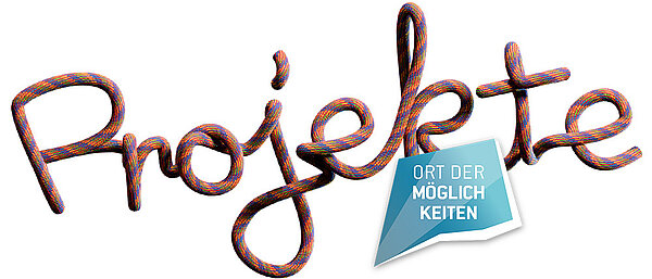 Schriftzug Projekte mit Logo Wirtschafts- und Wissenschaftsstadt