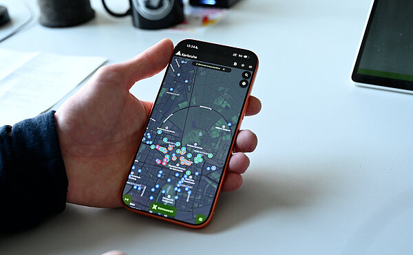 Belegungsanzeige der Behindertenparkplätze im Mobilitätsportal.