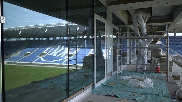 Baufortschritt im BBBank Wildpark