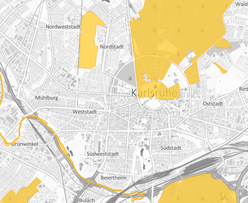 Abbildung des Fachplans "FFH-Gebiete"