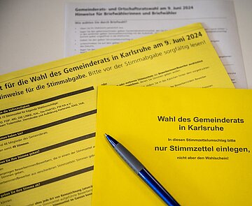 Briefwahlunterlage zur Wahl des Gemeinderates