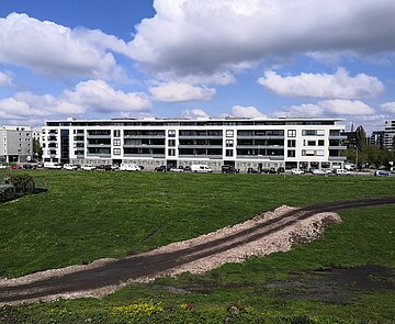 Blick auf den Baustellenbereich an der Stuttgarter Straße.