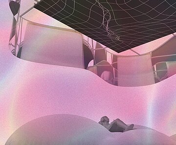 Visualisierung des geplanten Medienkunstwerks für die art karlsruhe 2026