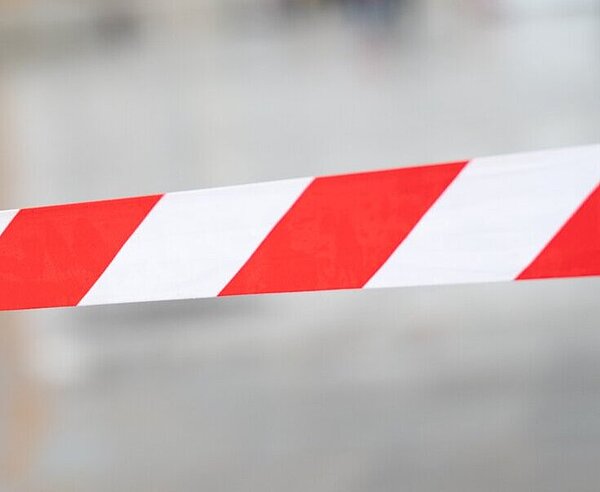 Absperrung auf dem Marktplatz
