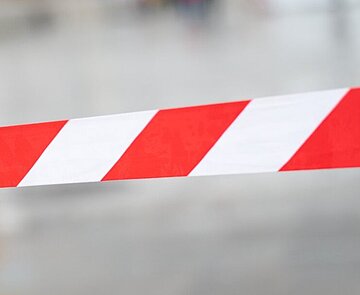 Absperrung auf dem Marktplatz