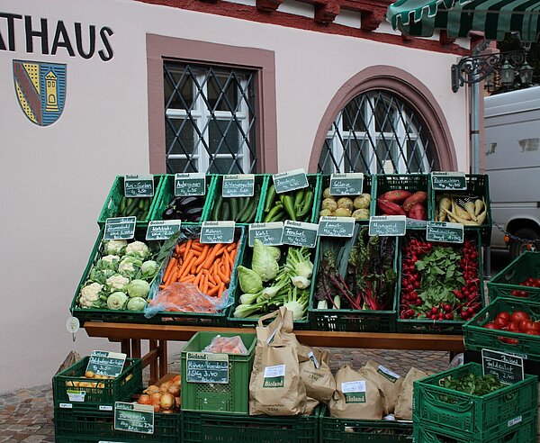 Biomarktstand in Grötzingen