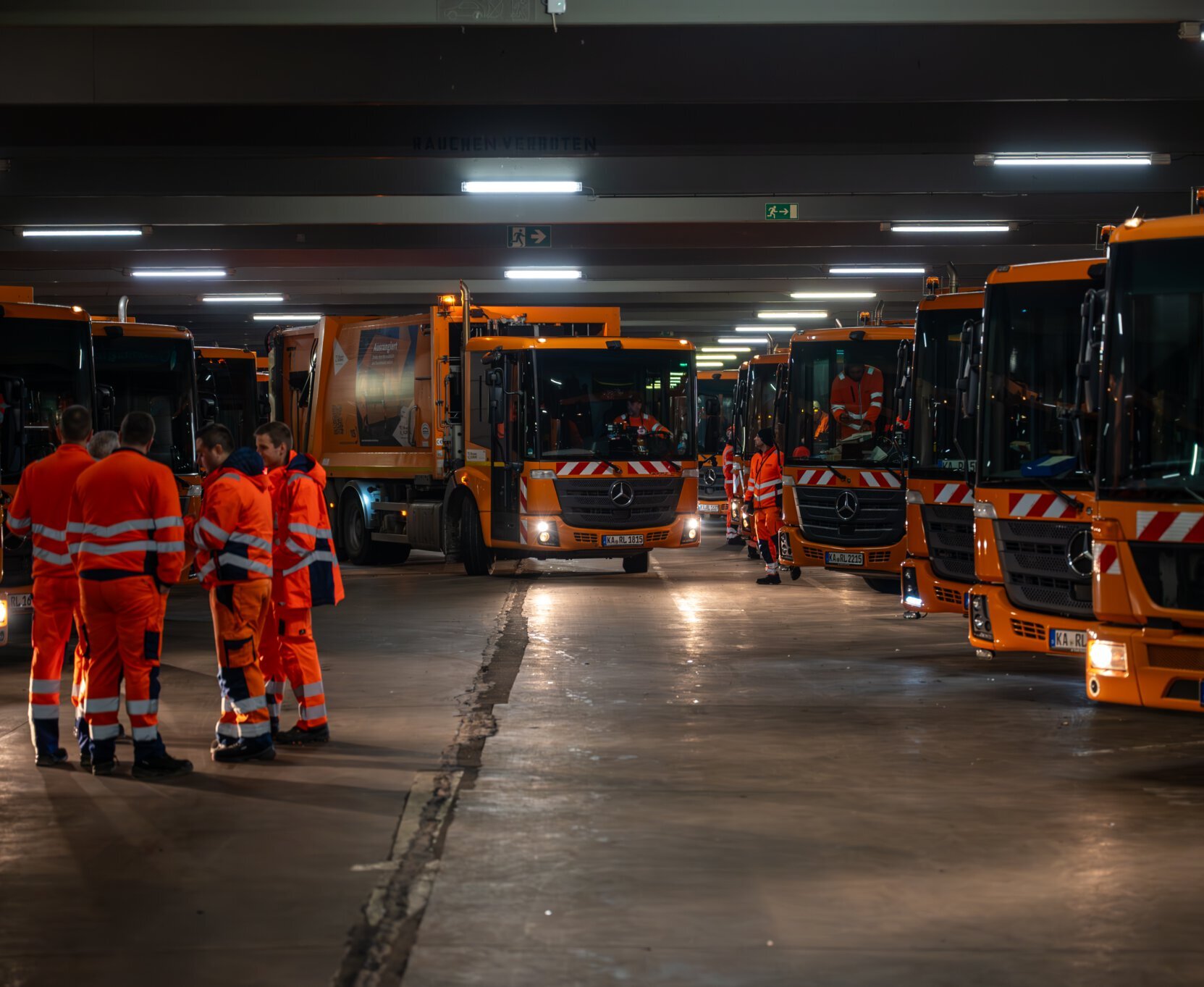TSK bei der Abholung der Wertstofftonnen in Karlsruhe