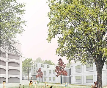 Perspektive Blick von Süden