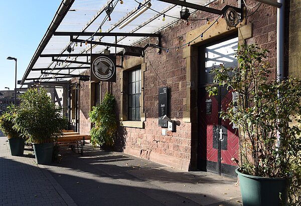 Das Bild zeigt einen Teil des Kreativparks Alter Schlachthof in Karlsruhe.