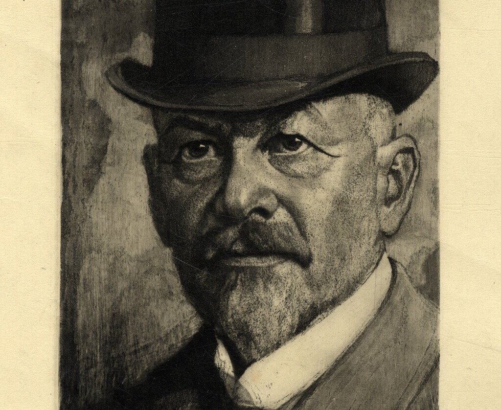 Der Maler Ludwig Dill in einem undatierten Selbstporträt