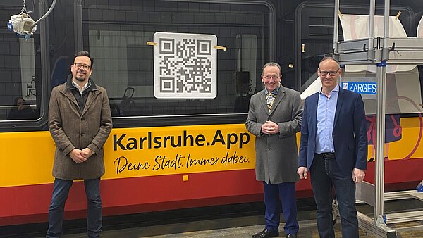 Karlsruhe.App Straßenbahnwerbung