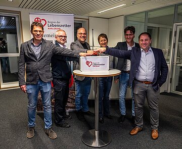 Beim Kick off wird der Startschuss für die Region Lebensretter in Karlsruhe gegeben. 