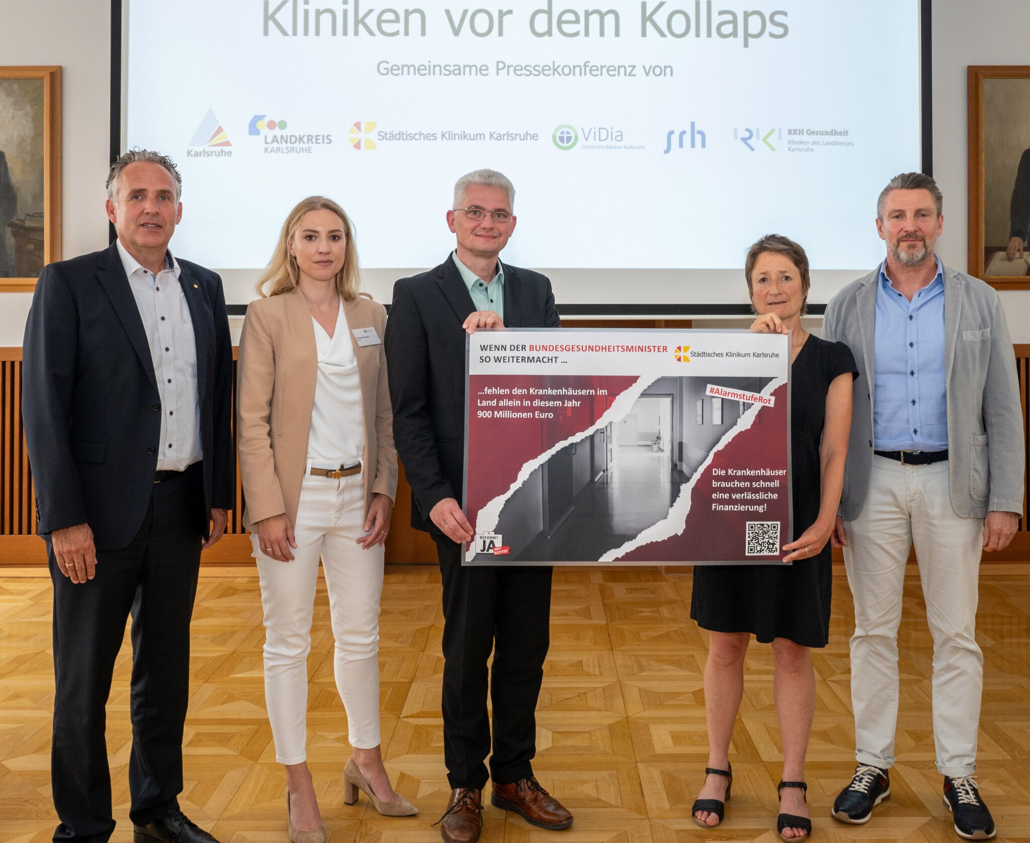Teilnehmer der Pressekonferenz  "Kliniken vor dem Kollaps".