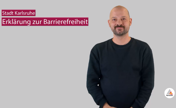 Wesentlichen Inhalte der Erklärung zur Barrierefreiheit von karlsruhe.de in Deutscher Gebärdensprache (DGS)