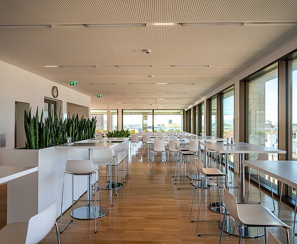 Kantinenbilder ohne Gäste, Terasse