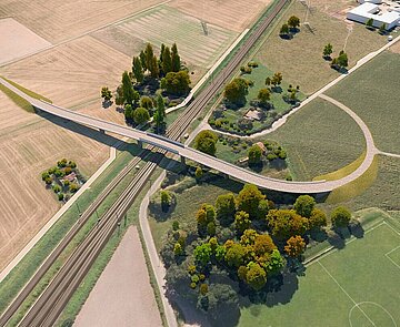 Visualisierung der neuen Brücke am Brunnenstückweg