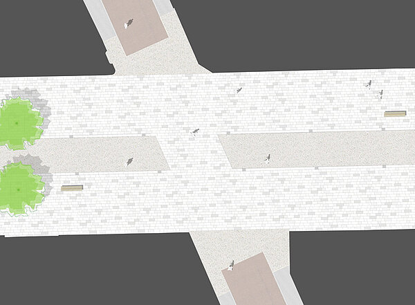 Neugestaltung der Kaiserstraße, Oberflächengestaltung