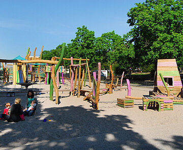 Fotos des Spielplatzes an der Hildapromenade