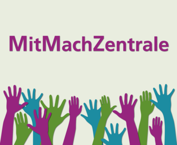 MitMachZentrale - Viele Hände zeigen in die Luft