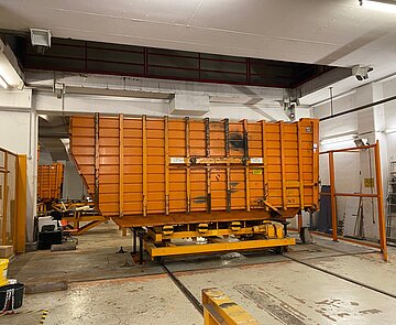 Seit Juni stillgelegt: So sah die Containerbefüllung zwei Stockwerke unter der Erde aus. 