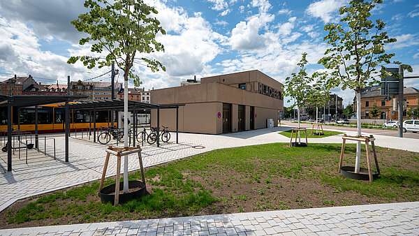 Ansicht auf die Baustelle Bernhardusplatz