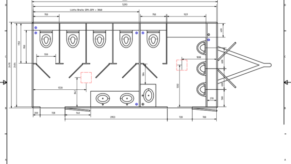 Toilettenwagen Skizze
