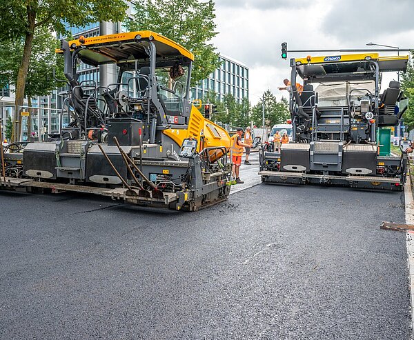 Fahrbahnsanierung in Karlsruhe