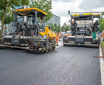 Fahrbahnsanierung in Karlsruhe