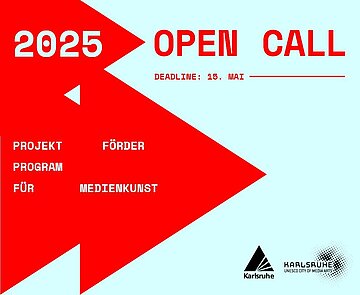 Key Visual der Ausschreibung zum Projektförderprogramm Medienkunst 2025