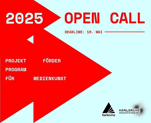 Key Visual der Ausschreibung zum Projektförderprogramm Medienkunst 2025