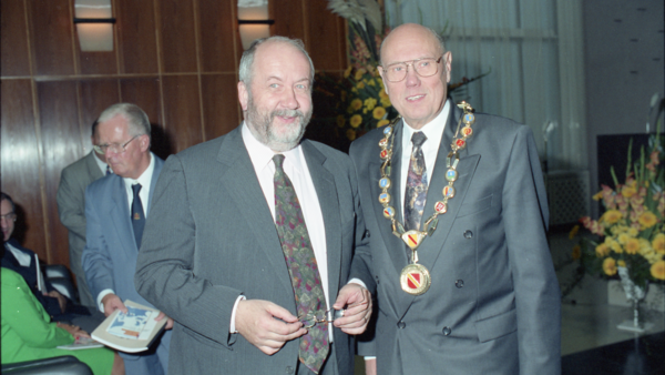 OB Seiler und und OB Rossinot im Bürgersaal des Rathauses